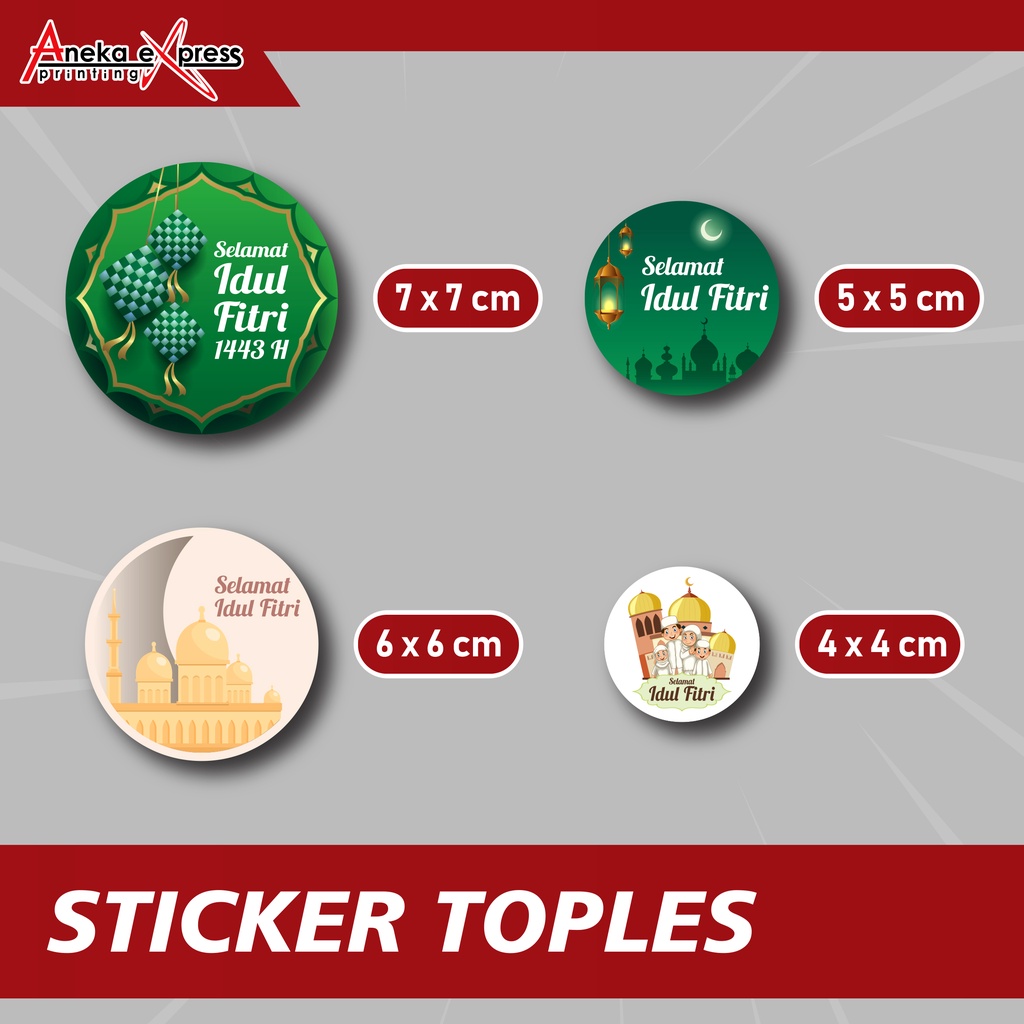 Stiker Toples | Stiker Lebaran Idul Fitri | Sticker Bulat | Stiker Kemasan Parcel | Sticker Hampers-1