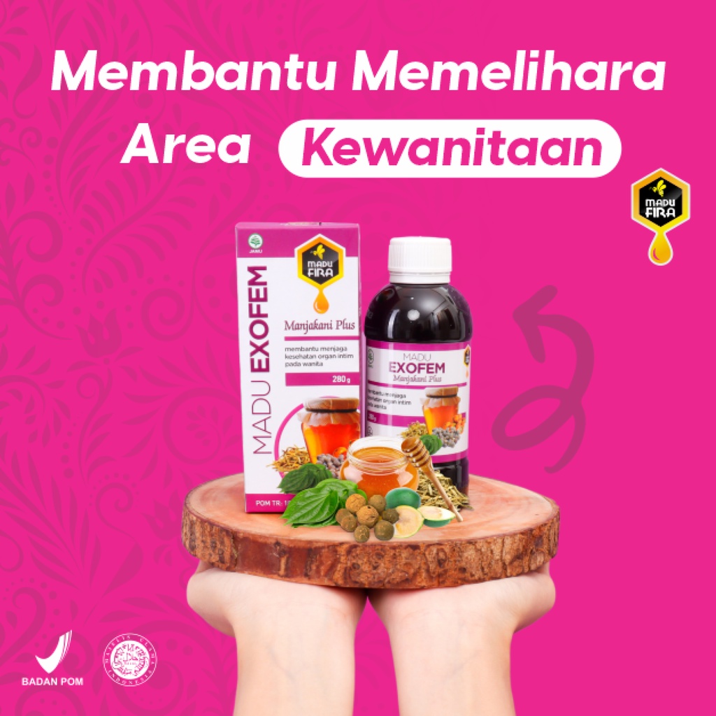 Madu Exofem Obat keputihan Gatal Bau Becek Herbal Pelancar Haid Menghilangkan Bau Tak Sedap Dan Memelihara Kesehatan Area Kewanitaan