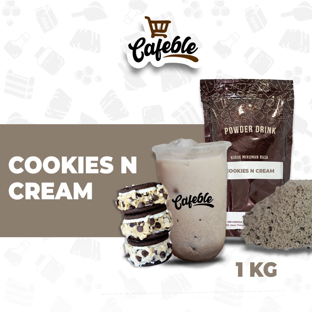 Jual Cafeble Bubuk Minuman Premium Rasa Cookies Cream Kemasan Kg