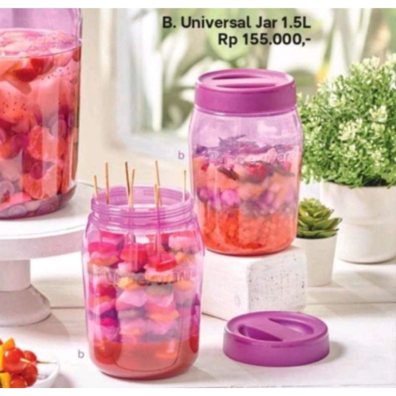 universal jar/universal jar ungu/universal jar merah/universal jar 1.5L/Tupperware ungu/Tupperware M
