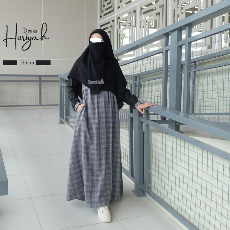 GAMIS WANITA SET HIJAB KHIMAR SYARI CADAR JUMBO DEWASA HURIYAH KHIZANNAH SUNNAH AZDA