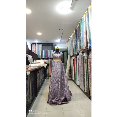 Kain Tile Brokat Akar Dress Salur F