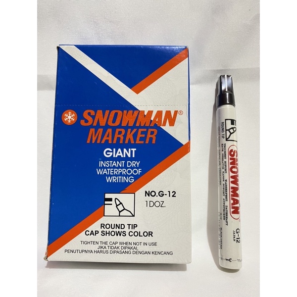 

SPIDOL SNOWMAN PERMANEN WARNA HITAM ( 12 PCS )