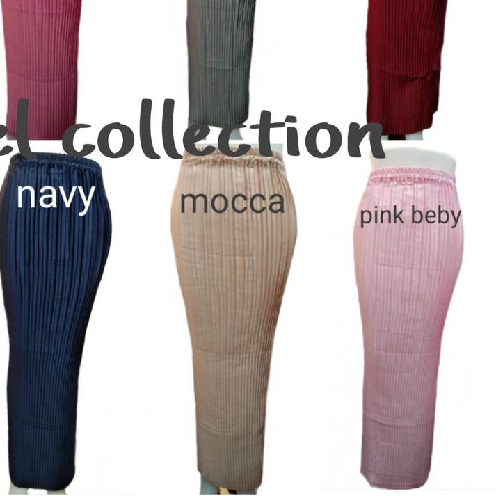 ❉ [ Warna - Terlengkap] Rok Plisket Polos / Rok Kebaya Original Original Rok Plisket Polos / Bawahan
