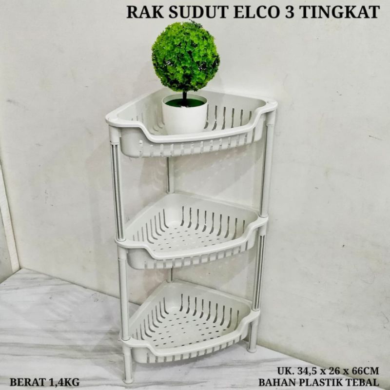 ELCO RAK SUDUT PLASTIK 3 SUSUN