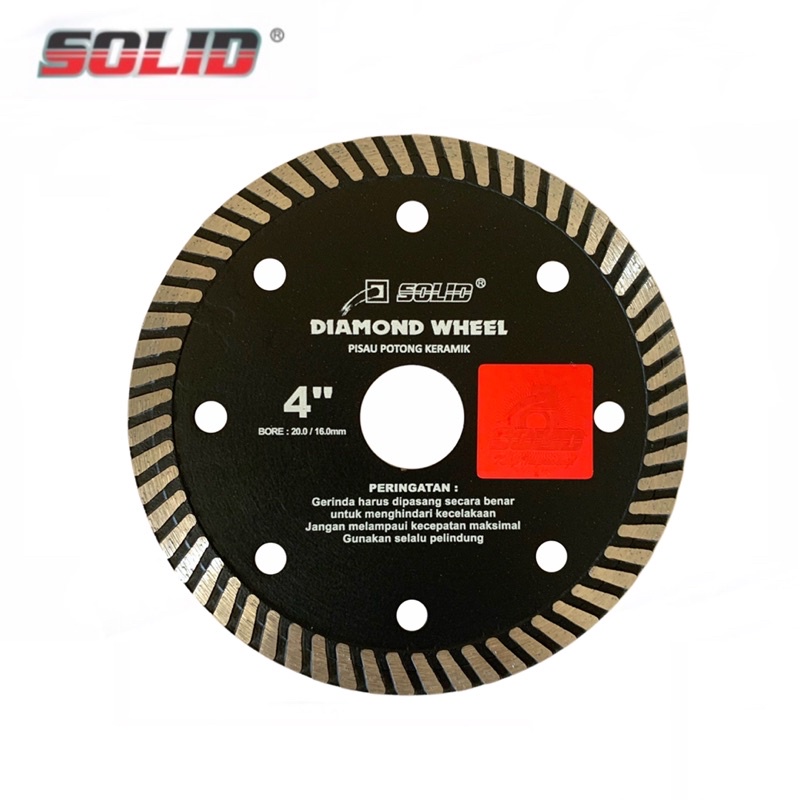 Diamond Wheel Solid Pisau Potong Keramik 4” Turbo