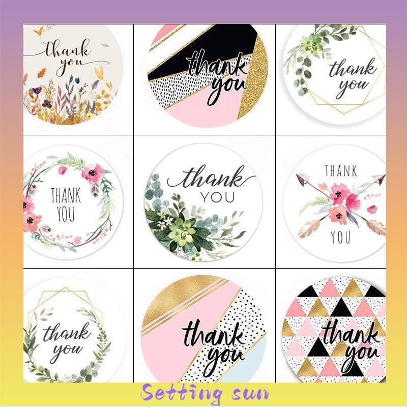 500 PCS / 1 ROLL STIKER TERIMA KASIH / STICKER THANK YOU TN