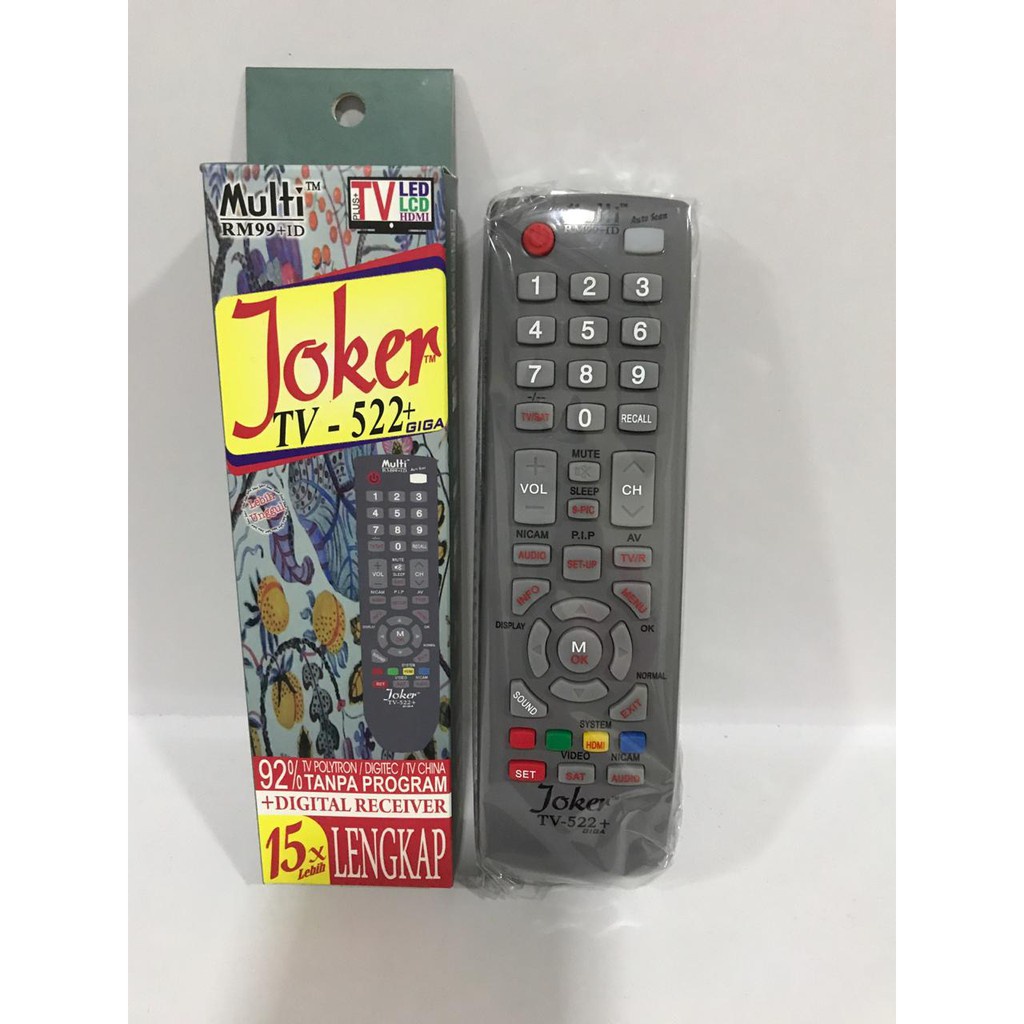 Remot tv Joker Serbaguna semua TV dengan program kode remote universal remote sebaguna remot multi