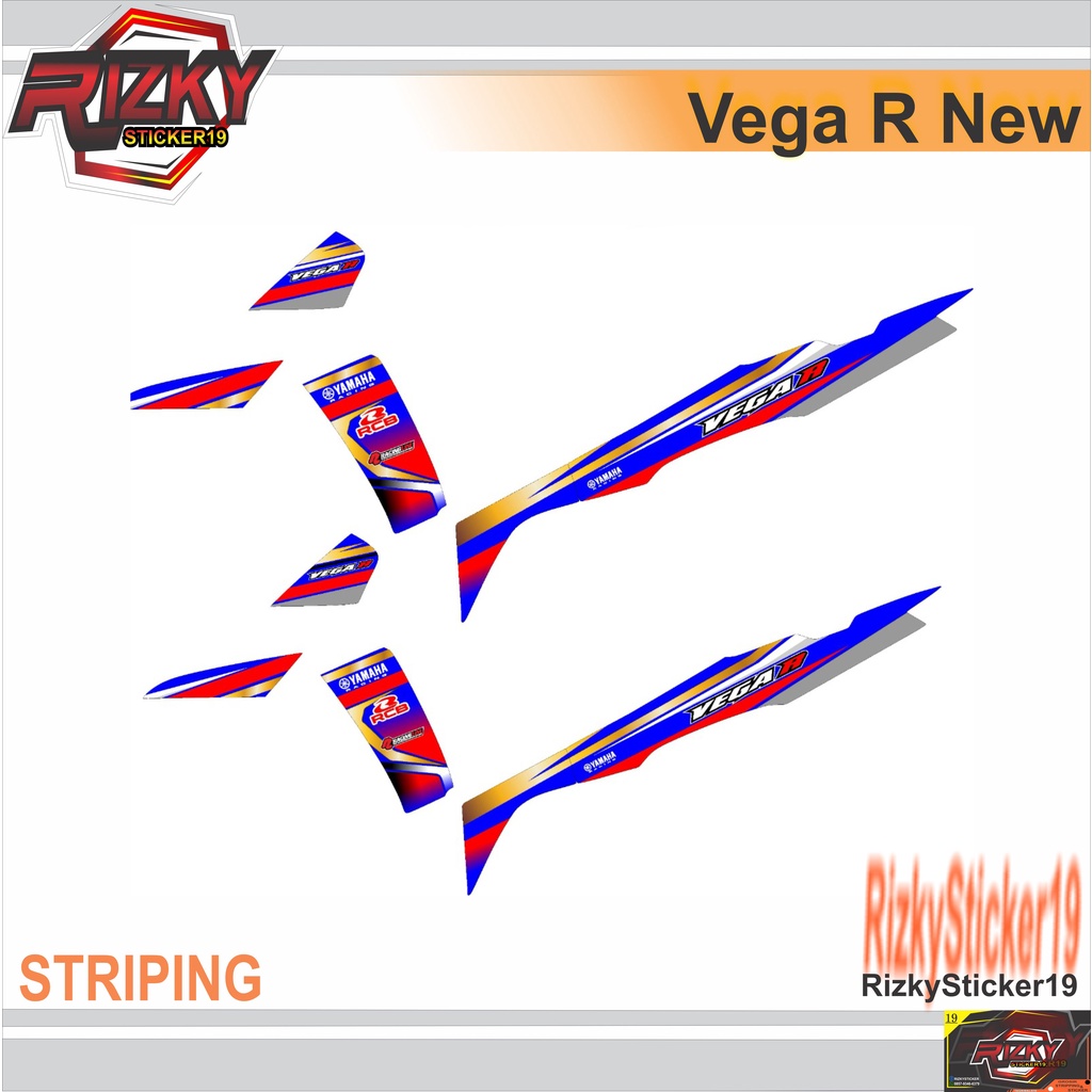 Striping Vega R New Variasi Stiker Motor Yamaha Vega R New Lis Body Lis Cover Motor