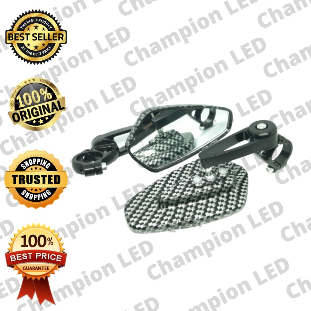 SPION JALU LIPAT BAR END TRIOVAL OVAL CARBON KARBON CNC UNIVERSAL