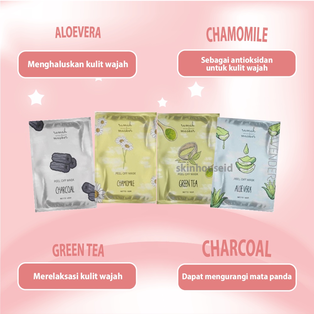 Skinhouseid Rumah Masker Wajah Peel Off Mask 10GR Original Murah Kualitas Premium BPOM