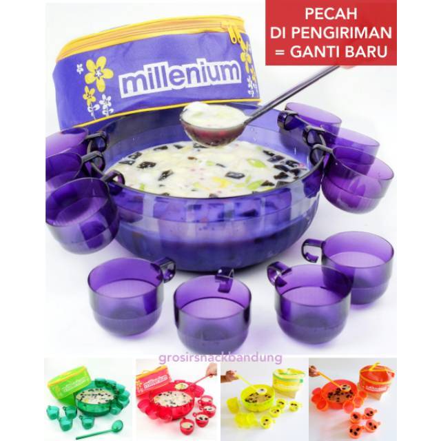 Millenium Cocktail Set / mangkuk gelas cangkir es sop buah