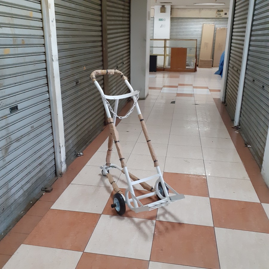 Troli Tabung Oksigen 6 m3, Alat Dorong Troly Tabung Oksigen 6 m3