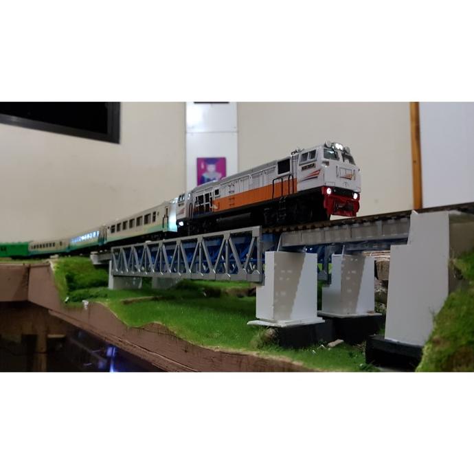 :>:>:>:>] miniatur jembatan kereta api kali jali malang - blitar SKALA HO 1/87