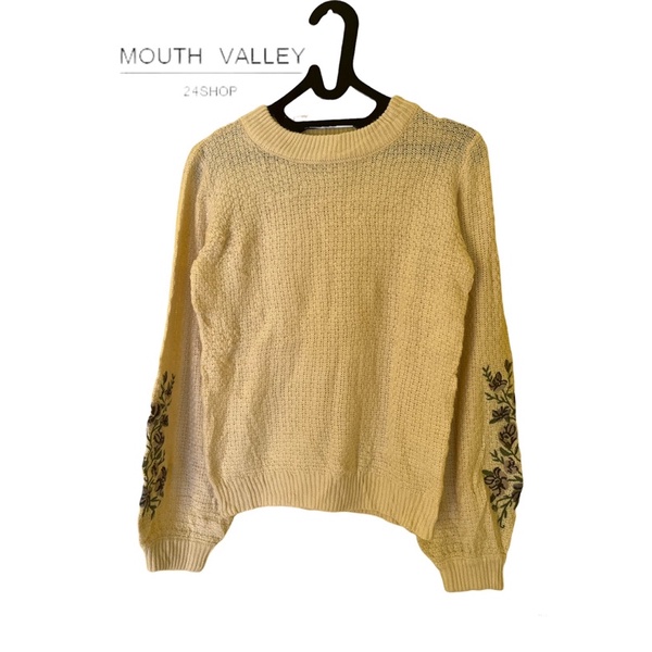 Preloved Knit Rajut Tebal Premium Bordir Mouth Valley