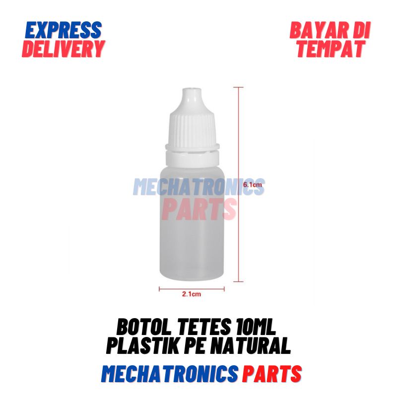 Botol Tetes 10ml Plastik PE Natural