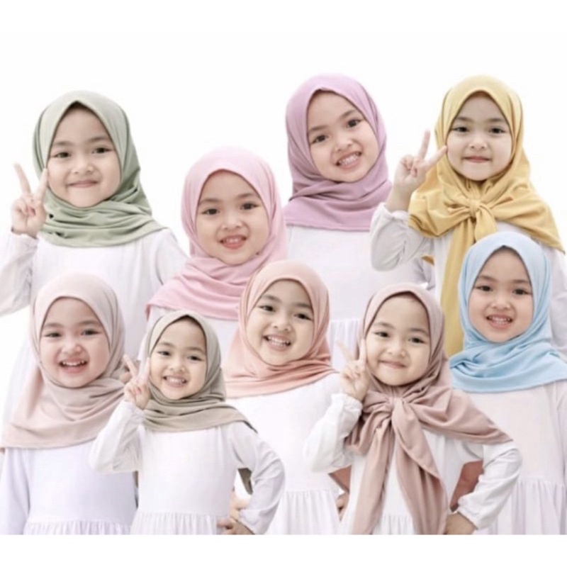 LITTLE GEMS - ALESHA PASHMINA INSTAN | PASHMINA INSTAN ANAK | PASHMINA ANAK | HIJAB INSTAN ANAK | HI