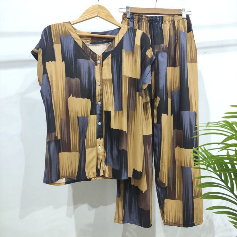 PIYAMA KANCING HITS PIYAMA KANCING BUSUI | PIYAMA RAYON | HOMEWEAR-NK 13N