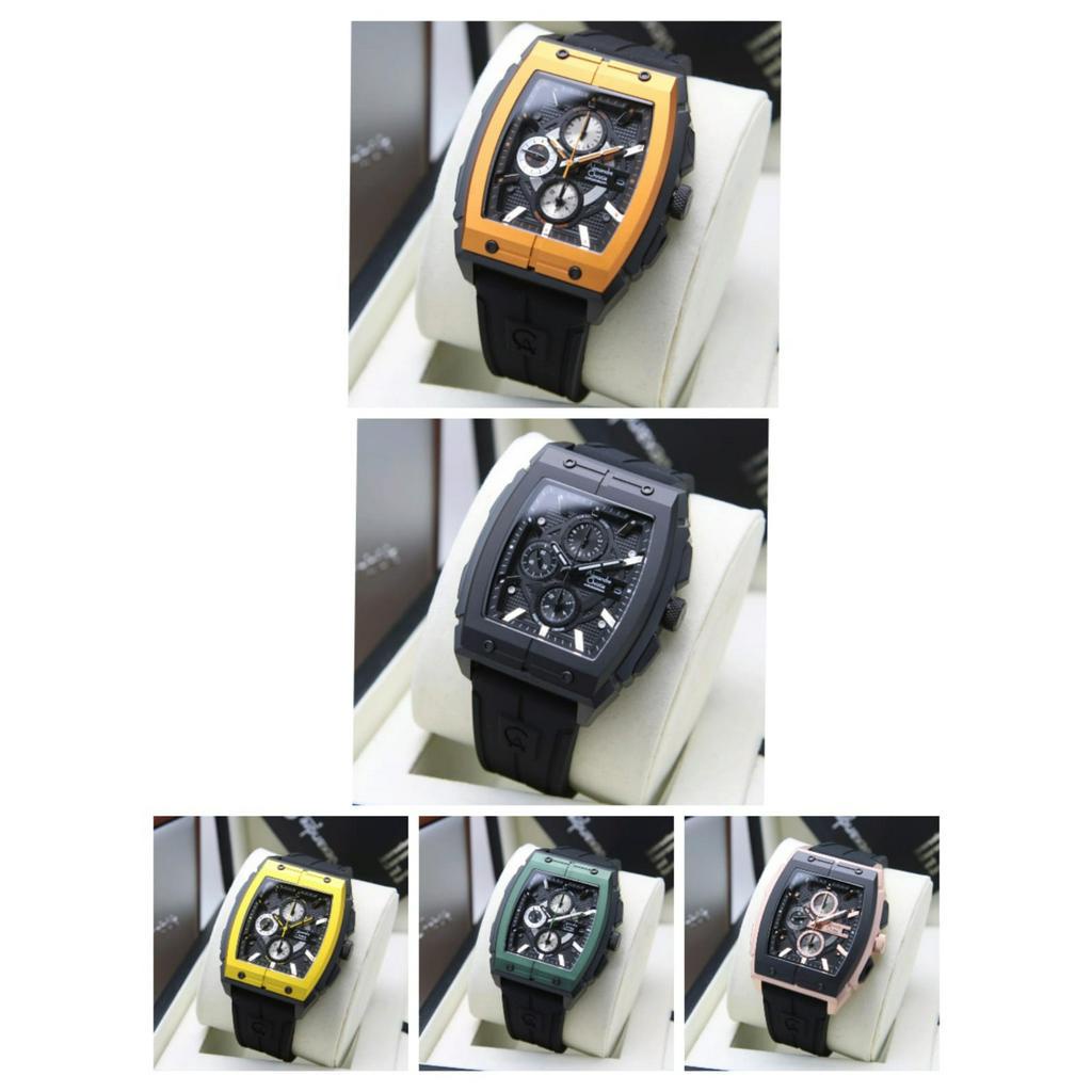 Jam Tangan Pria AC Alexandre Christie 6598 Original - Tali Karet