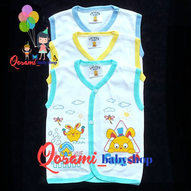 CRAKEN 3 pcs Kaos Buntung Bayi Motif SNI