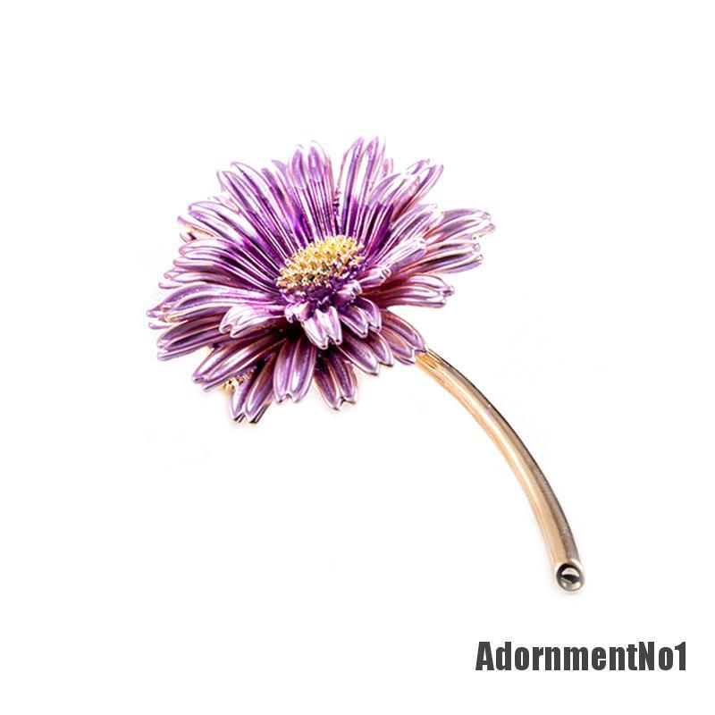 (Adornmentno1) Bros Pin Enamel Desain Bunga Aster Untuk Wanita