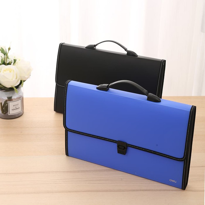 

Promo Deli EB40602 Expanding File Snap FC 13P 2C / Expanding File 13 Kantong - Hitam Elegan
