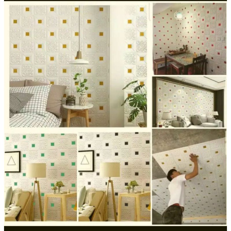 3D foam-/wallpaper dinding batu bata 3D/3D batubata/ brick foam 3D/wallpaper pekanbaru