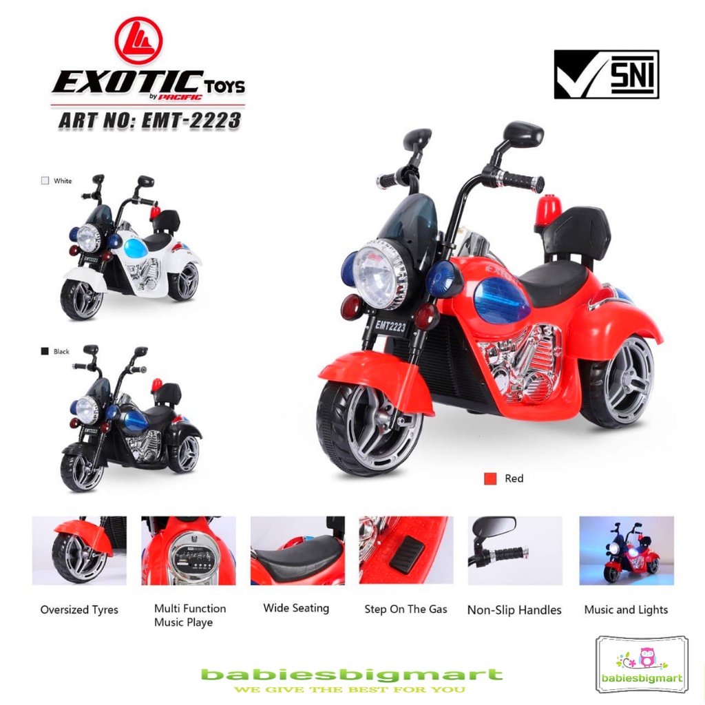 Mainan Motoran Aki Exotic Rechargeable Motor Harley EMT 2223