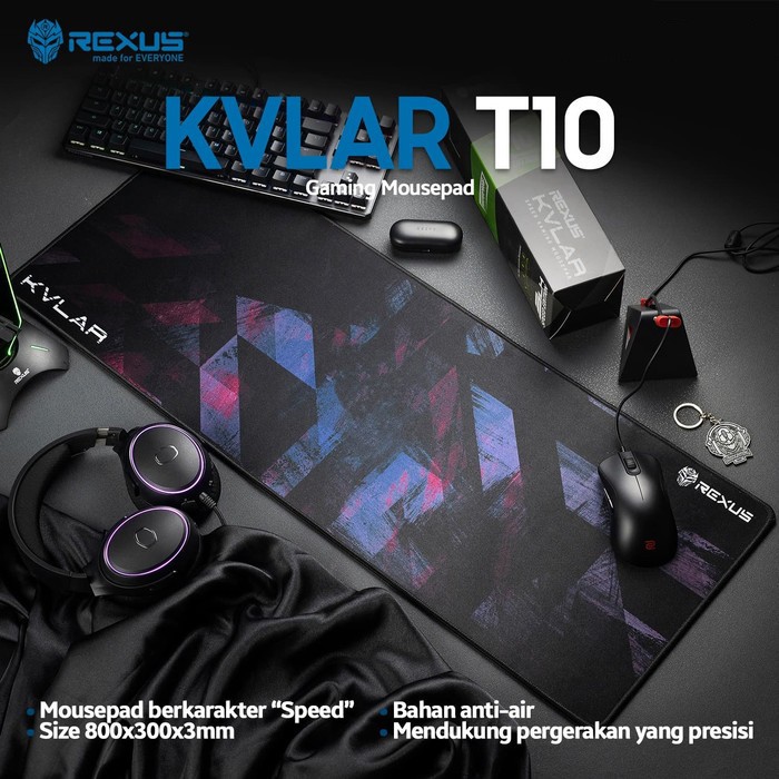 Mousepad Rexus Kvlar T10 XL - Speed Edition - Gaming - WaterProof Ori