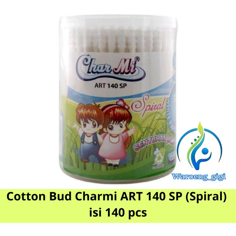 Charmi Cotton Bud ART 140 SP Spiral Kemasan Pot isi 140pcs