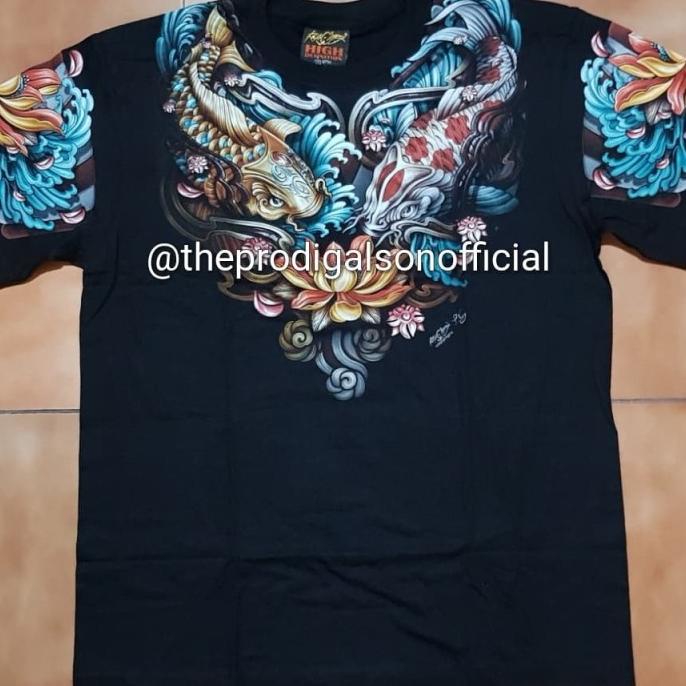 Kaos Rock Chang Import Size M & L Ikan Koi Full HD Glow in The Dark