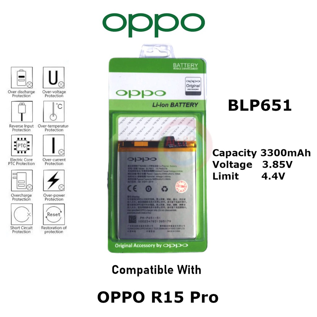 Batre Baterai Battery Original Oppo BLP651 R15 Pro