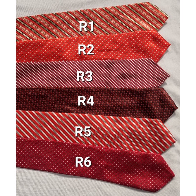 Dasi merah - dasi garis merah - dasi merah garis - dasi merah motif - dasi pria - dasi