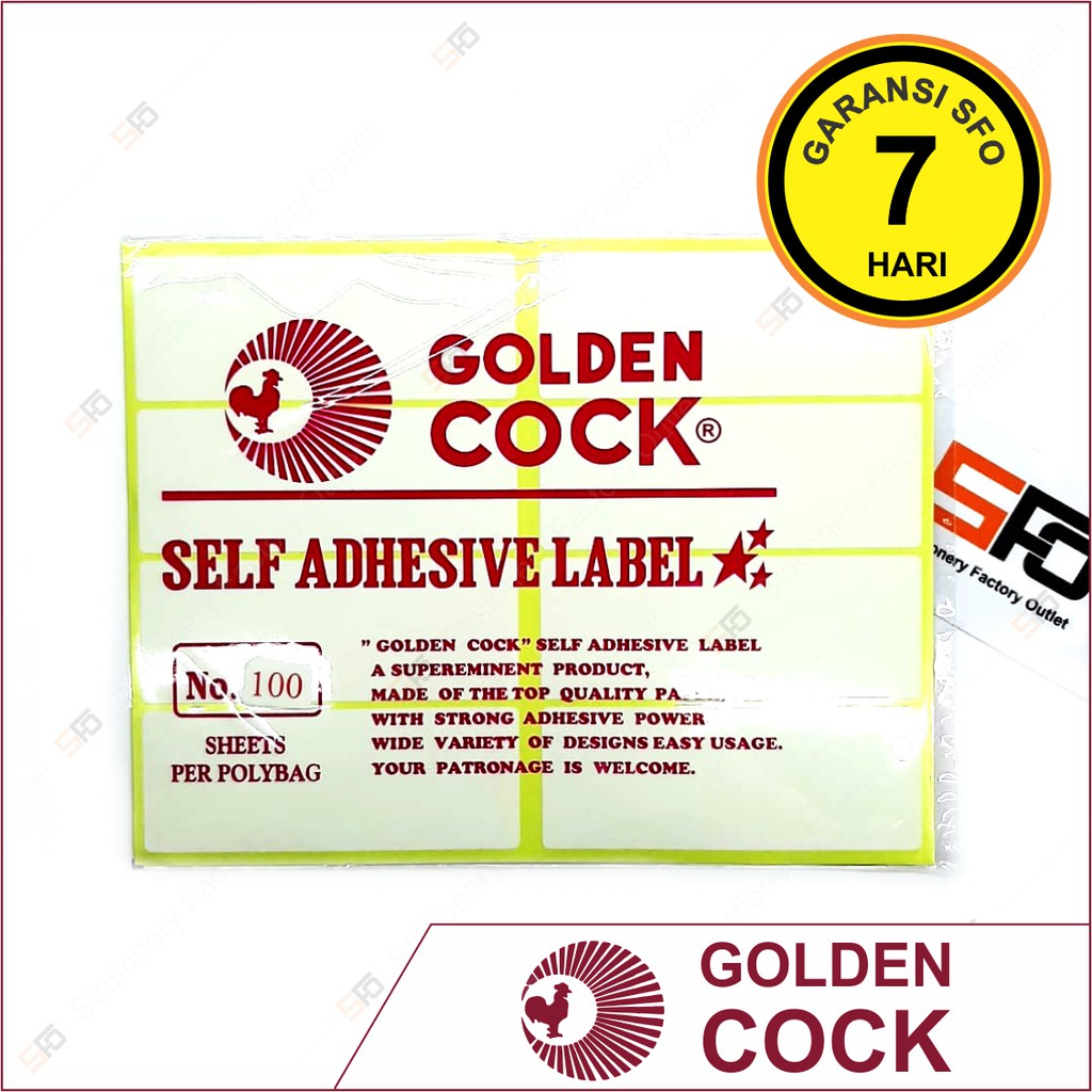 

Label Sticker Golden Cock 100 (38x100mm)