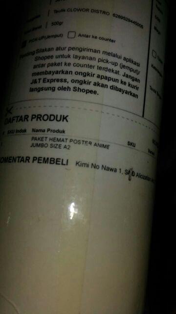 Paket Hemat Poster Anime Jumbo Size A2