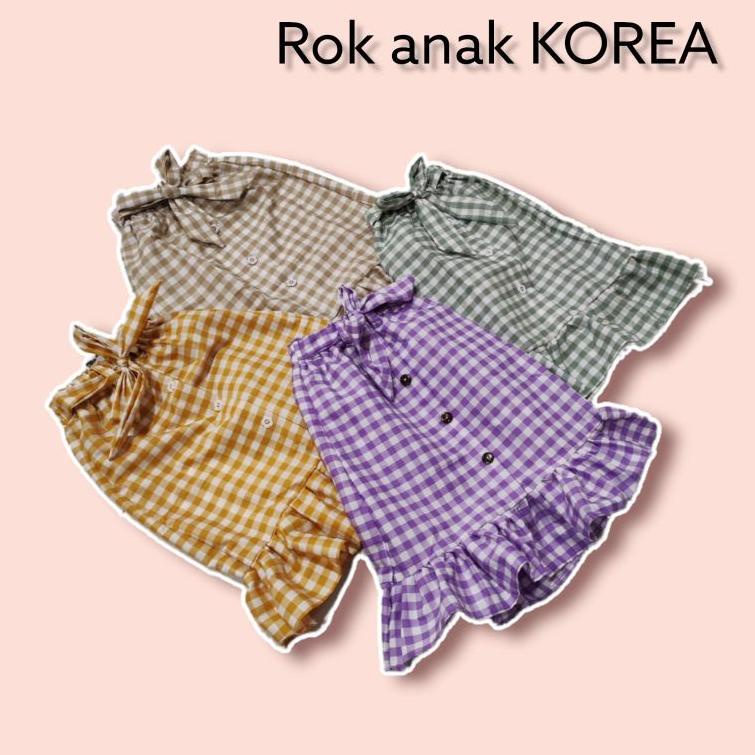 NEW PRODUCT Rok Anak Perempuan Kotak - Kotak Gaya Korea TERLARISS  ROK ASHELLA # 852