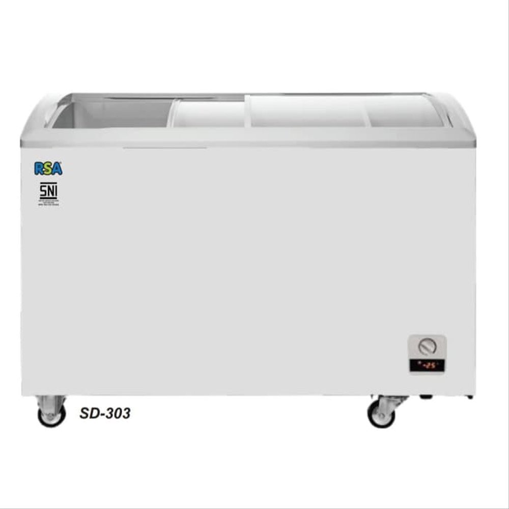 PROMO CHEST FREEZER 2 PINTU RSA KAPASITAS 300 LITERS SD-303