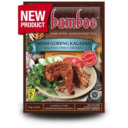 

Bumbu Instan Bamboe Export, Tanpa Extract, Essence & Pewarna Buatan - Nasi Goreng