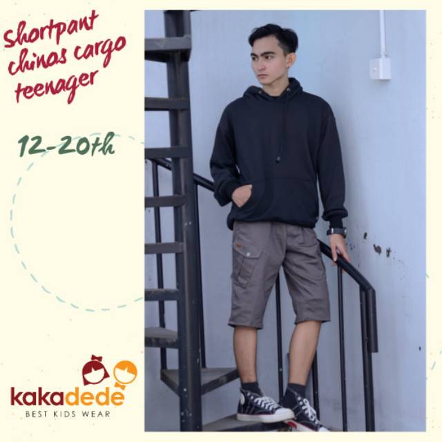 Shortpant cargo teen kaka dede celana pendek usia remaja