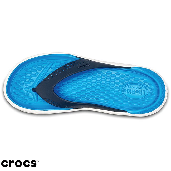 Crocs Literide Flip / Sandal Crocs Jepit / Sandal Unisex / Sandal Pria / Sandal Wanita - Blue 462