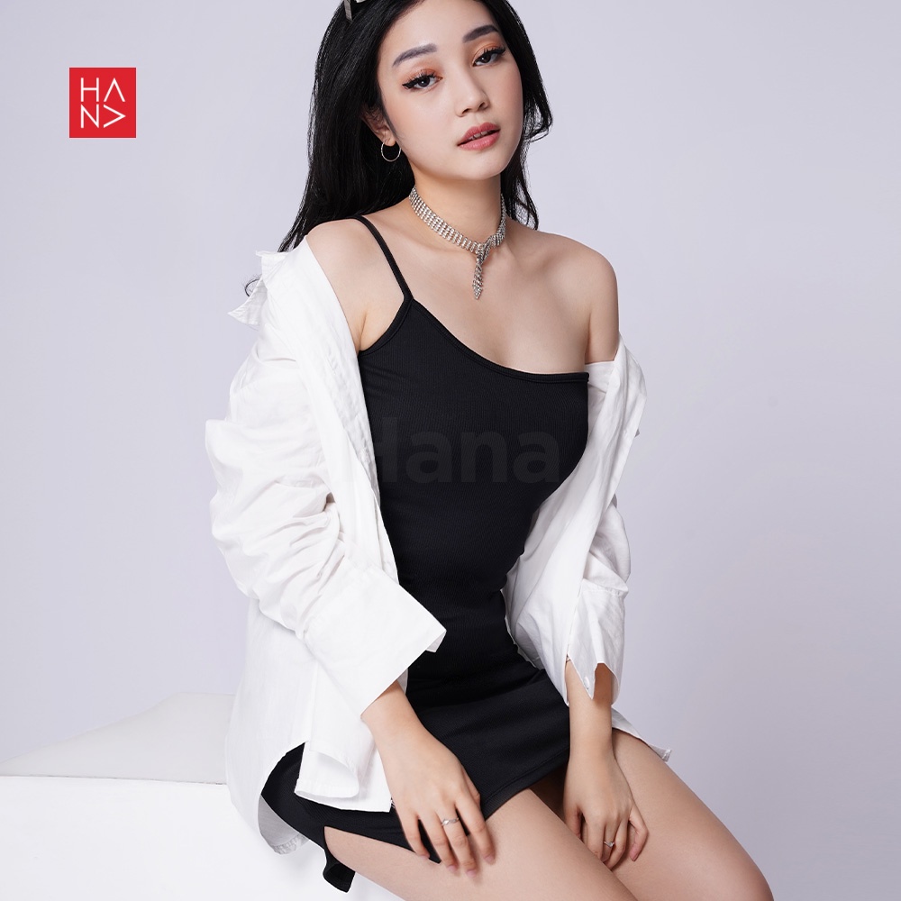 Hana Fashion - Quin One Shoulder Bodycon Dress Wanita - CD123