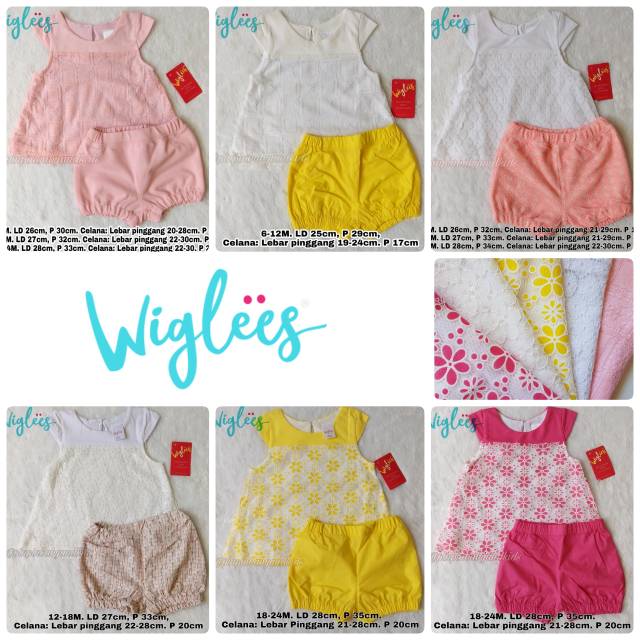 Setelan celana pendek brokat wiglees anak