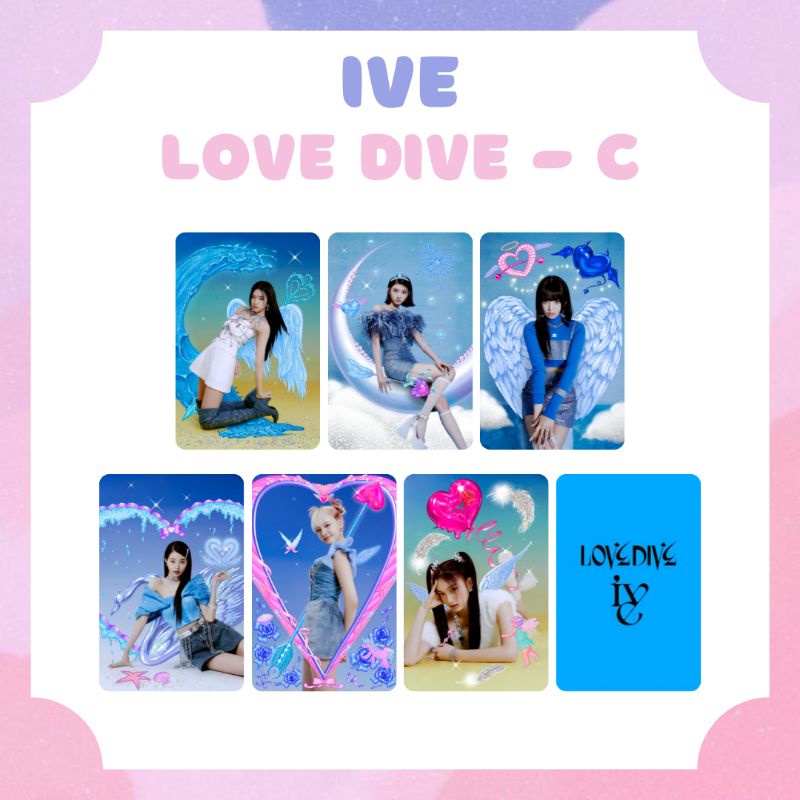 [IVE] IVE PHOTOCARD LOVE DIVE YUNJIN GAEUL REI WONYOUNG LIZ LEESEO ‼️BACA DESKRIPSI‼️