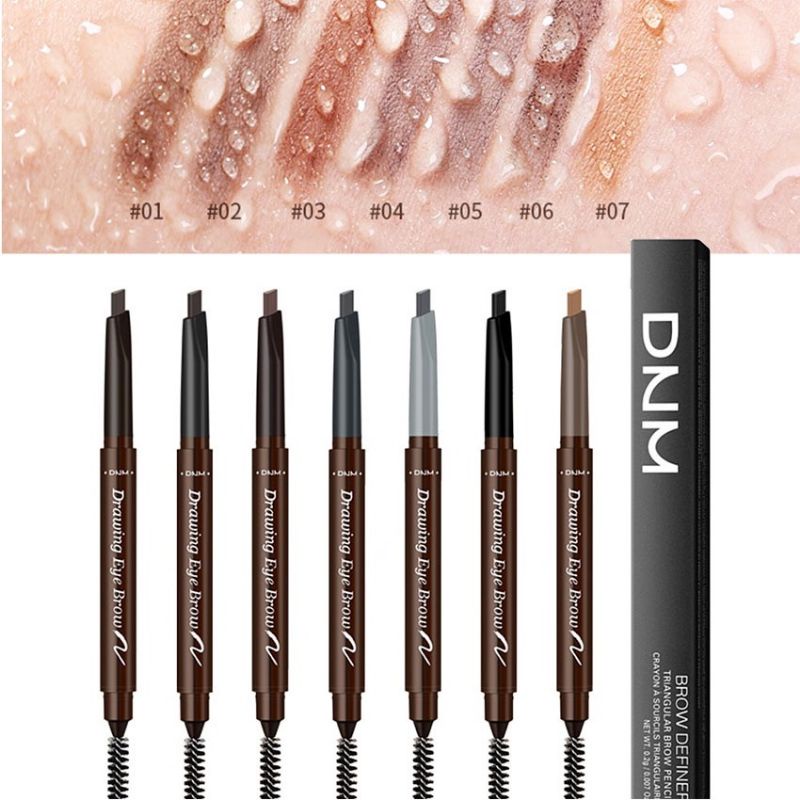 DNM Drawing Eyebrow Brow Definer Pencil - Pensil Alis Tahan Air Tahan Lama - Eyebrow Pencil Waterproof Longlasting