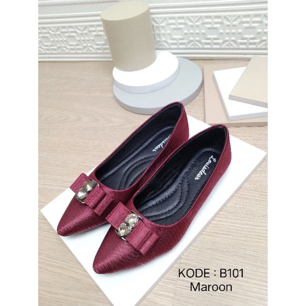 sepatu flat shoes wanita terbaru kekinian pesta LOUISDEAR sepatu flat shoes B101