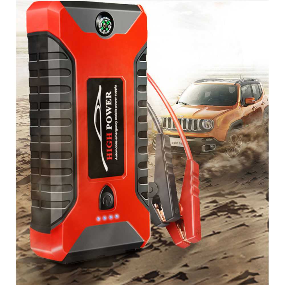 Power Bank 99800mAh Car Jump Starter Mobil Motor 12V 4 USB Powerbank Emergency Port Senter LED Berkualitas