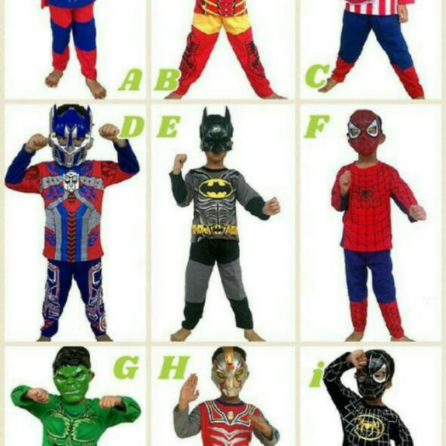 Baju Anak Kostum Pahlawan Super Shopee Indonesia