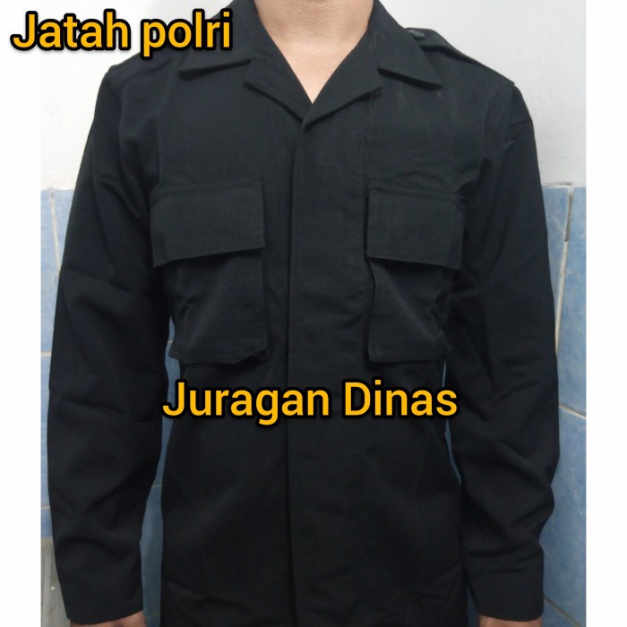 [Man Sale] Atasan Baju Pdl Hitam Brimob Jatah Polri Bahan Risptok dwd077