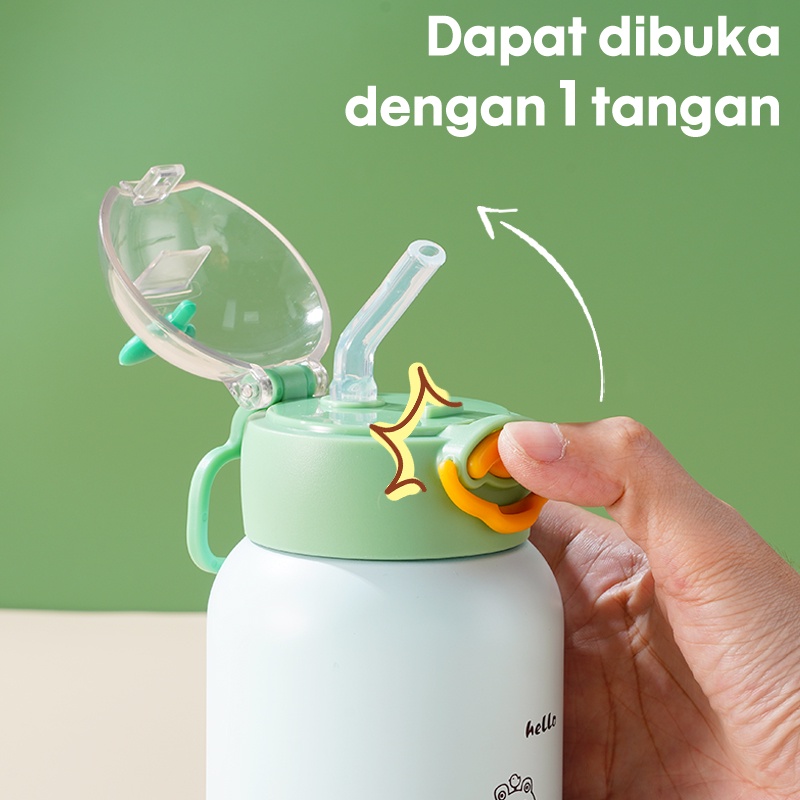 Letyeah &amp; Anantagt Botol Minum Thermos Anak Panas Dingin 350ml/Thermos Bayi Anak Stainless Steel Water Bottle/Cangkir vacum anak