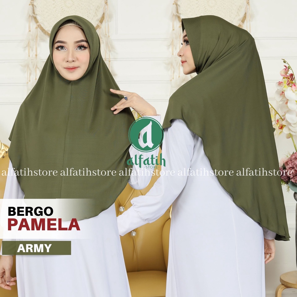 ALFATIH STORE /Jilbab bergo Pamela / hijab instan / Jilbab Instan Terlaris / Jilbab best seller